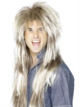 80's Mega Mullet Wig Blonde/Brown