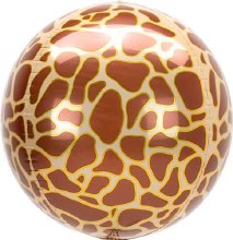 Jungle, Safari • Giraffe Print ORBZ • Jumbo 15in. Mylar Helium Balloon