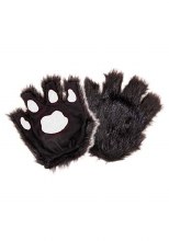 Gloves Paws Fingerless Blk/Pnk