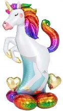 Unicorn, Rainbow Airloonz • Mega Jumbo 55in. Freestanding Mylar Balloon