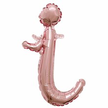 Mini 16in. Air-Fill Only Letter Mylar Balloon • Rose Gold Script I