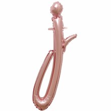 Mini 16in. Air-Fill Only Letter Mylar Balloon • Rose Gold Script J