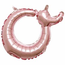 Mini 16in. Air-Fill Only Letter Mylar Balloon • Rose Gold Script O