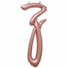 Mini 16in. Air-Fill Only Letter Mylar Balloon • Rose Gold Script Z