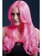 Khloe Wig Neon Pink Long Wavy