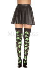 Thigh Hi Pot Leaf Print