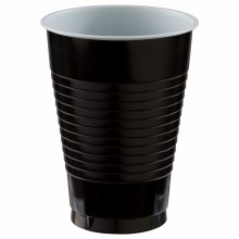 Jet Black 12oz Plastic Cups 20ct