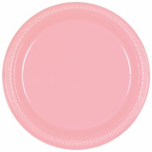 New Pink 7in Plastic Plates 20ct
