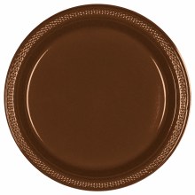 Chocolate Brown 7in Plastic Plates 20ct