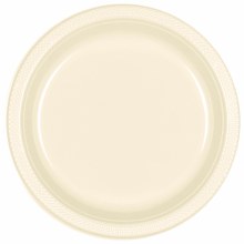 Vanilla Creme 7in Plastic Plates 20ct