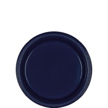True Navy 7in Plastic Plates 20ct