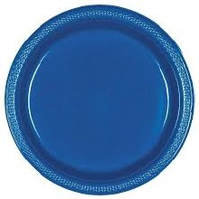 Bright Royal Blue 10in Plastic Plates 20ct