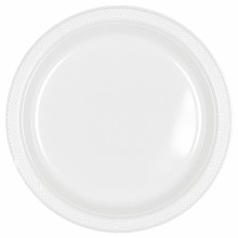 Frosty White 10in Plastic Plates 20ct