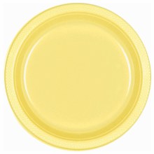 Lt Yellow 10in Plastic Plates 20ct