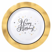 Gold Birthday Premium 10in Plt