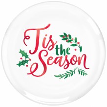 Tis The Season Hard Plastic Plates ~ 10 Pack/10"