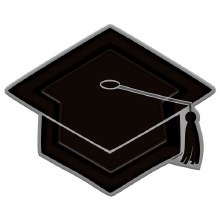 Grad Cap Shaped Plt 10.5in