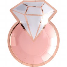 Blush Wedding Diamond Ring Shaped Plate