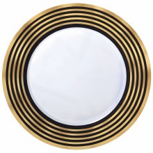 Plates Plastic 7.5 Blk Gold