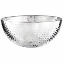 10.75" Hammered Stainless Steel Bowl Silver