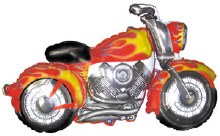 Motorcycle Shape • Jumbo 45in. Mylar Helium Balloon