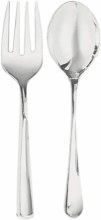 Serving Spoon and Fork 4pk Silver
