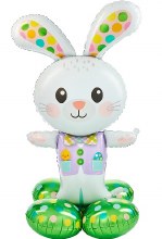 Easter Bunny, AirLoonz Shape • Freestanding Mega Jumbo Air-Filled Mylar Balloon