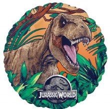 Dinosaur • Jurassic World, T-Rex Round • Standard Size 17in. Mylar Helium Balloon