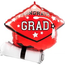 MYLR OS Grad Diploma Red 25"