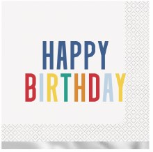 Happy Bday Dots Lunch Napkins