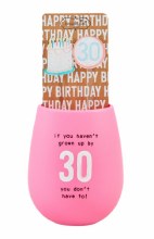 30th Birthday Silicone Wine Glass Set