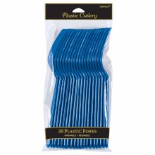 Bright Royal Blue Forks 20ct
