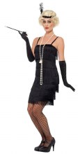 Flapper Costume Black M