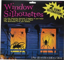 Giant Spider Window Silhouettes ~ 65in. x 33.5in. / 2 Pack