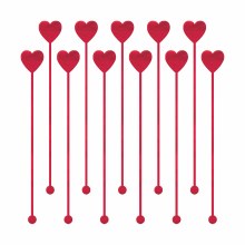 Heart Drink Stirrers 12pk