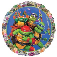 Teenage Mutant Ninja Turtles Round • Standard Size 18in. Mylar Helium Balloon