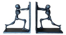 Skeleton Cast Iron Bookend Set