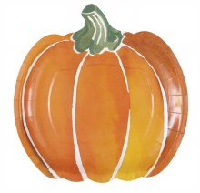 Pumpkin Shape 9" Plates 8ct