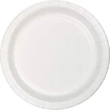 White 9" Paper Plates 24ct