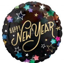 Happy New Year, Starlight • Standard Size 18in. Mylar Helium Balloon