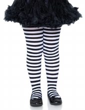 Tights Blk/Wht Child Lg