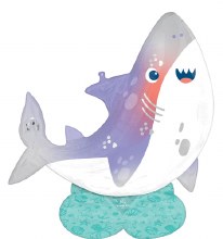 Ocean, Shark Airloonz Shape • Mega Jumbo 54" Air-Filled Mylar Balloon