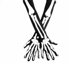 Gloves Skeleton Long