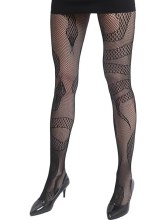 Tights Snake Net Black