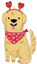 Dog, Love Shape • Jumbo 34in. Mylar Helium Balloon