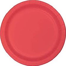 Coral 9in Paper Plates 24ct
