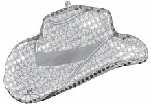 Western, Disco Cowboy/Cowgirl Hat Shape • Jumbo 33in. Mylar Helium Balloon