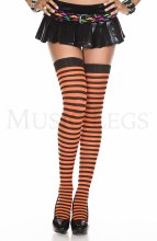 Thigh Hi Stripe Blk/Orange