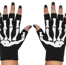 Gloves Skeleton Fingerless