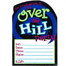 Invitations Over The Hill Party 8pk